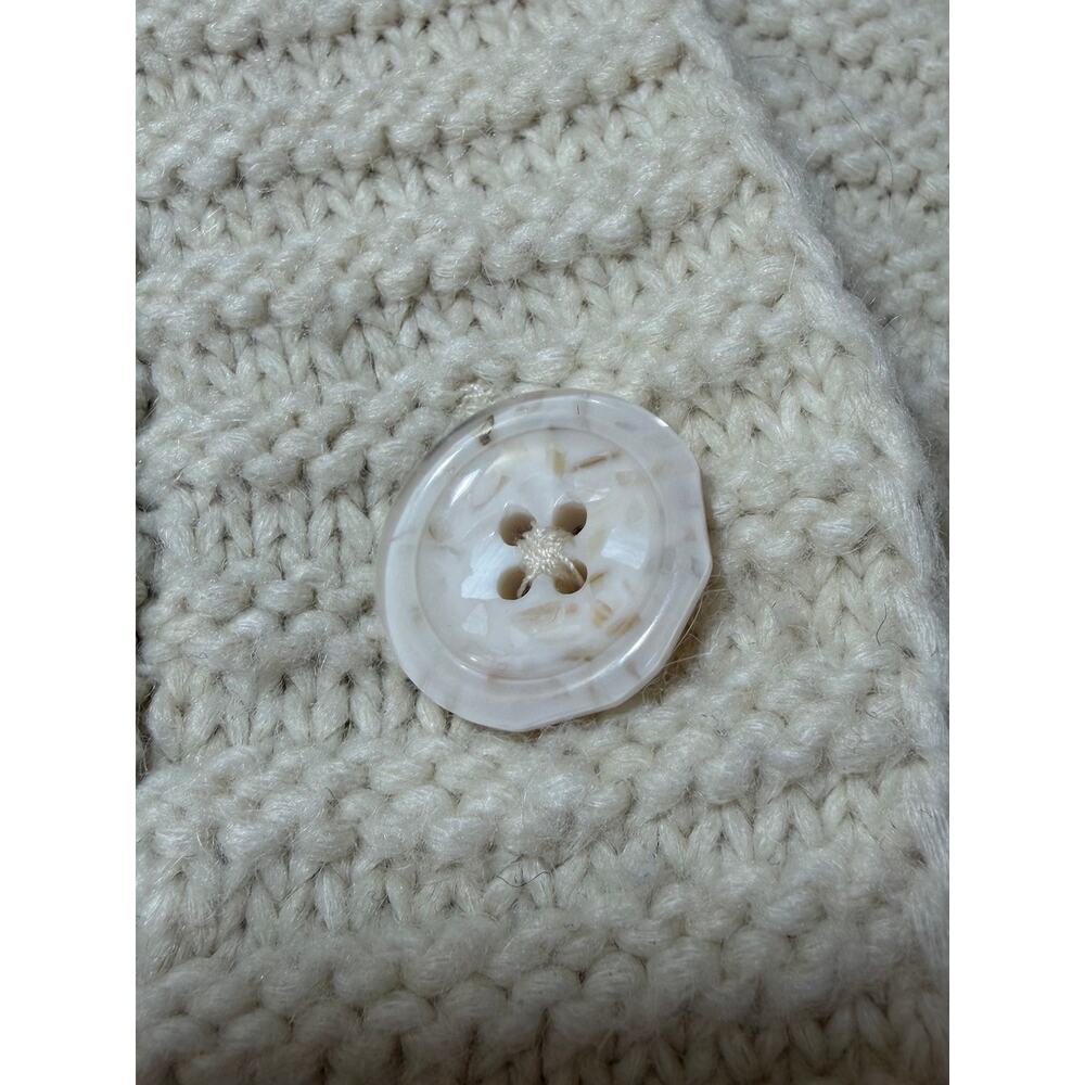 Sundance Cream Fisherman Cable Knit Chunky Cardigan Sweater M Old Money Heritage - Picture 5 of 10